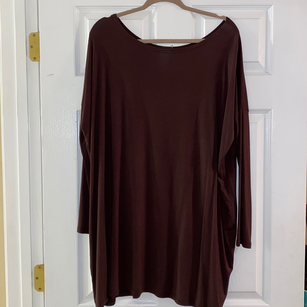 Brand New, Brown Long Sleeve Piko Top